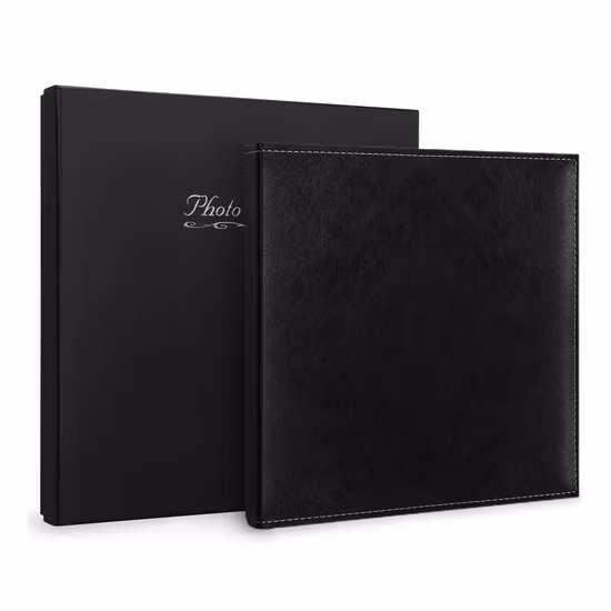 Livro memorial de casamento, porta-retratos para bebês, álbum de fotos em couro PU familiar